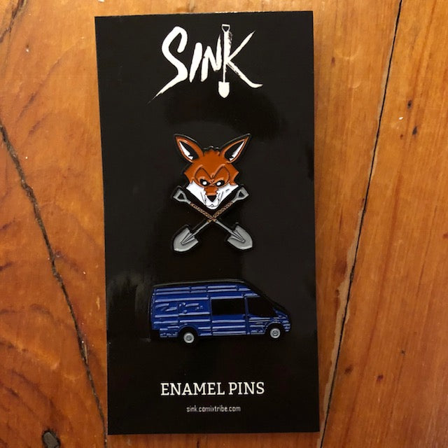SINK Volume 1 Limited Edition Enamel Pin Set (Van & Dig)